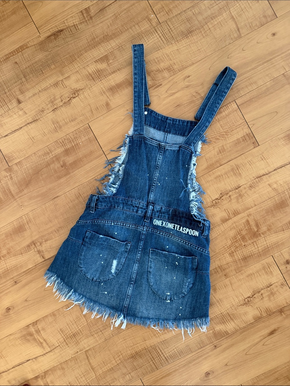 Denim Overall Mini Skirt